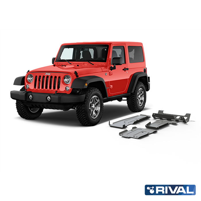 Rival Unterfahrschutz full kit (4 pcs) Aluminum 6 mm Jeep Wrangler 2018-2021