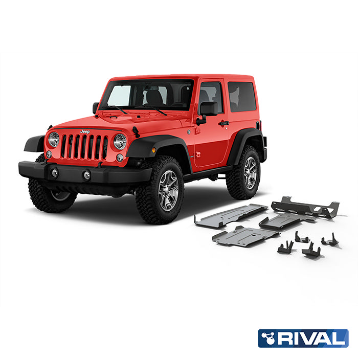 Rival Unterfahrschutz full kit (5 pcs) Aluminum 6 mm Jeep Wrangler 2018-2021