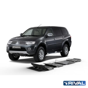 Rival Unterfahrschutz Full kit w/o tank (4 pcs) Aluminum 6 mm L200; Triton; Pajero Sport u.a.