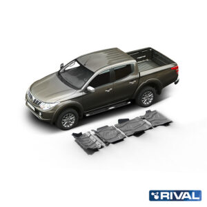 Rival Unterfahrschutz Full kit w/o tank (4 pcs) Aluminum 4 mm Fullback; L200; Triton u.a.