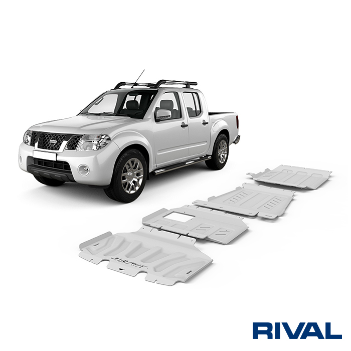 Rival Unterfahrschutz Full kit w/o tank (4 pcs) Aluminum 6 mm Navara; Alaskan