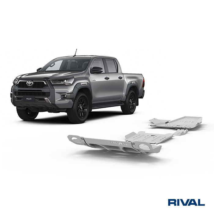 Rival Unterfahrschutz full kit w/o tank (3 pcs) Aluminum 6 mm Toyota Hilux 2015-
