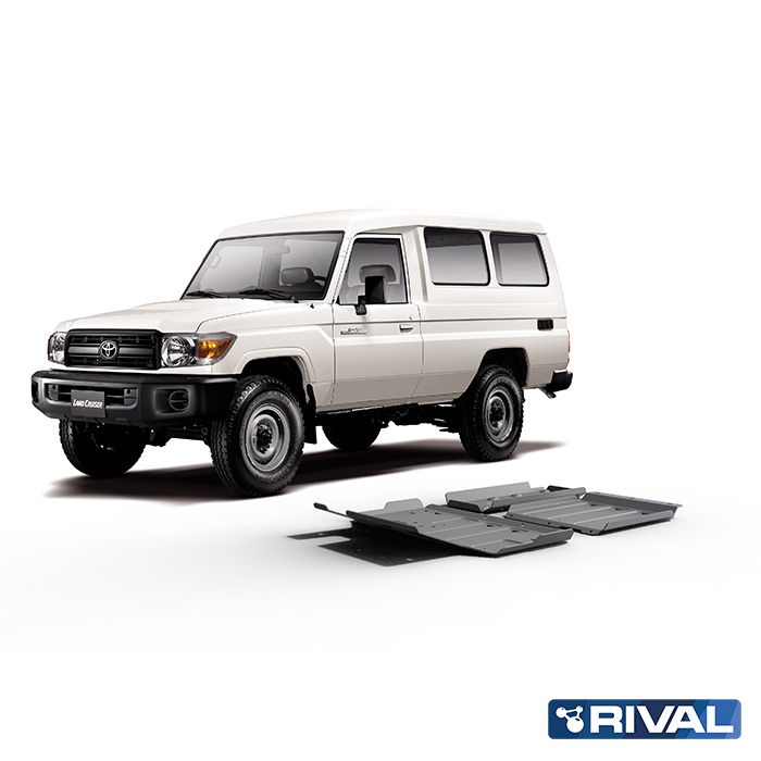 Rival Unterfahrschutz full kit (3 pcs) Aluminum 6 mm Land Cruiser HZJ78; HZJ79