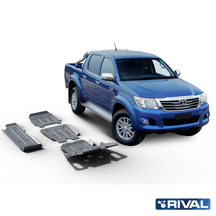 Rival Unterfahrschutz full kit w/ tank (4 pcs) Aluminum 6 mm Toyota Hilux 2005-2015