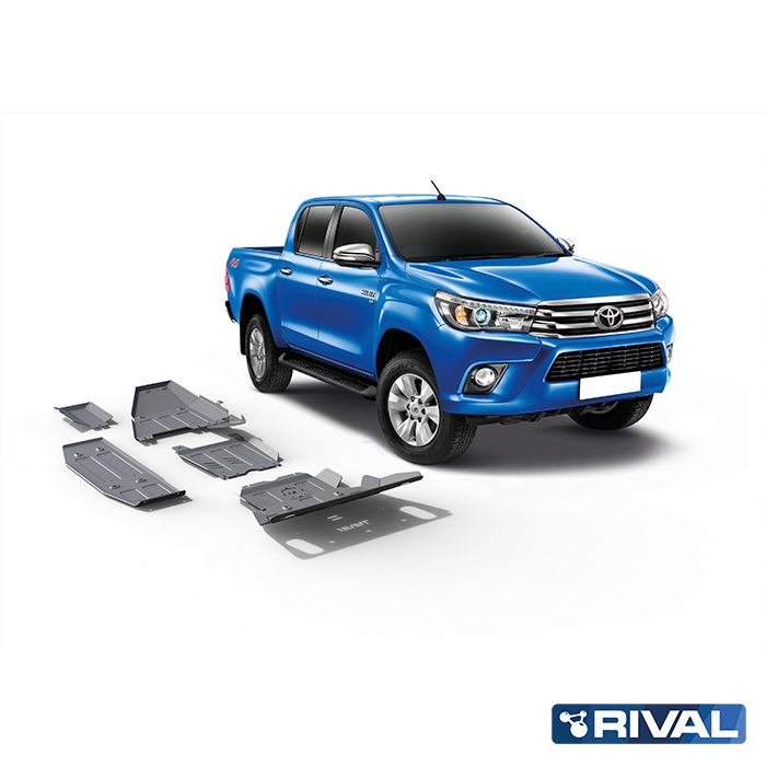 Rival Unterfahrschutz full kit w/ tank (4 pcs) Aluminum 6 mm Toyota Hilux 2015-