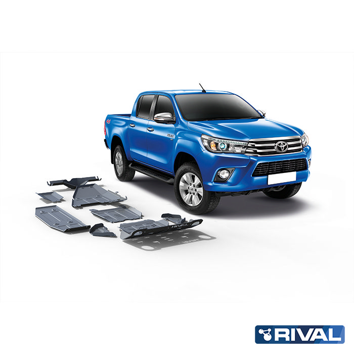 Rival Unterfahrschutz full kit w/ tank (6 pcs) Aluminum 6 mm Toyota Hilux 2015-