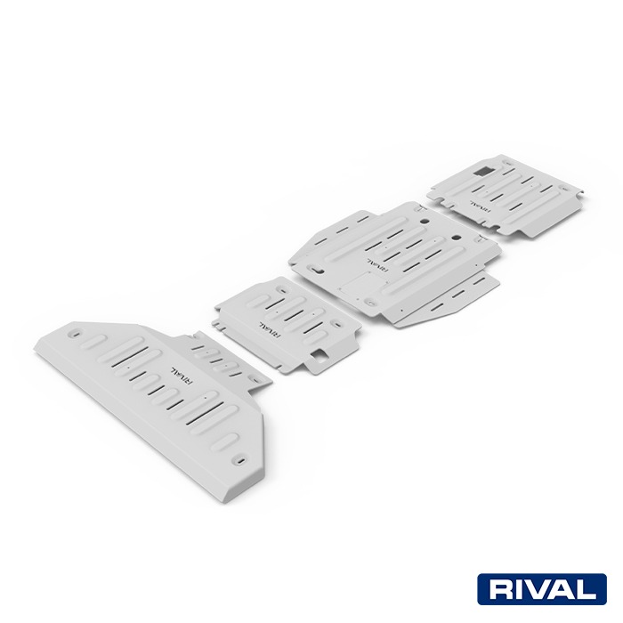 Rival Unterfahrschutz Full kit 4 pcs (for gasoline/TRX) with radiator 1502 Aluminum 6 mm RAM 1500; RAM 1500 TRX
