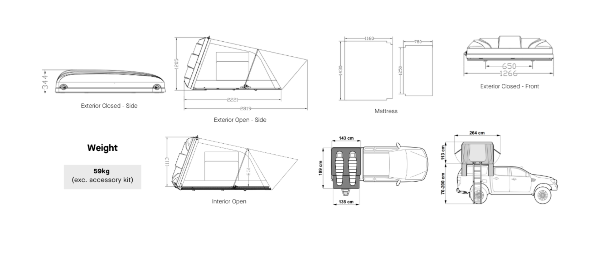 ARB Esperance 2.0 Dachzelt – Hard-Shell Dachzelt für Pickup, 4x4 & Overlanding – Bild 5