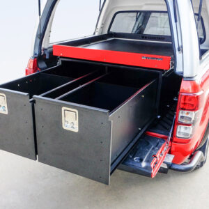 Carryboy ausziehbarer Laderaumtisch 800 mit 2 Schubladen Größe L – 1128 x 1400 x 626 mm